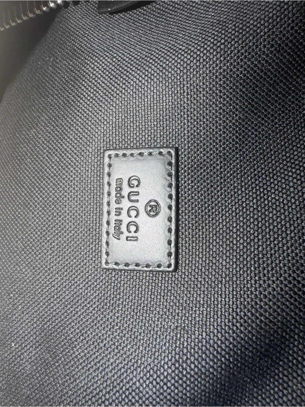 Gucci Beige Logo Drawstring Dust Bag with Black Print